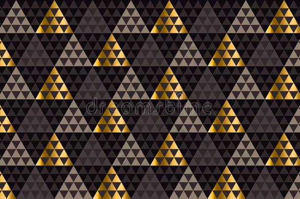 奢侈几何学黑的,金和米黄色无缝的矢量