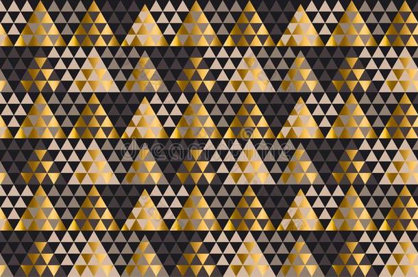 奢侈几何学黑的,金和米黄色无缝的矢量illustrati