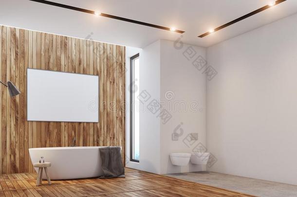 奢侈浴室,海报,澡盆和洗手间面