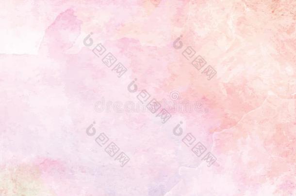 彩色粉笔粉红色的水彩墨水刷子纸背景