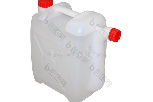 白色的塑料制品容器和水