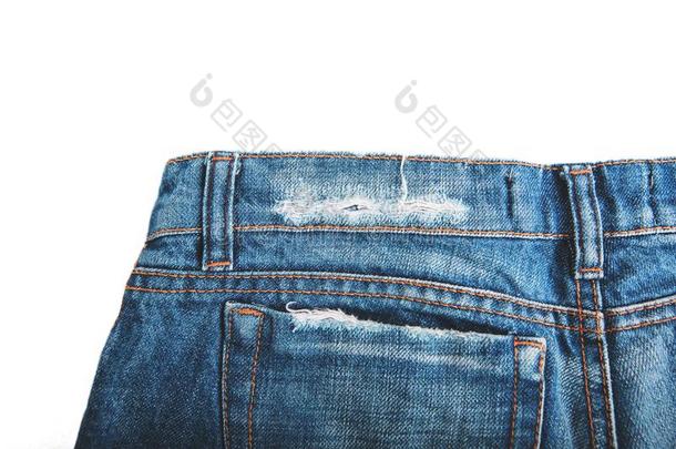 <strong>斜纹</strong>粗棉布牛仔裤背景和接缝关于牛仔裤时尚设计.
