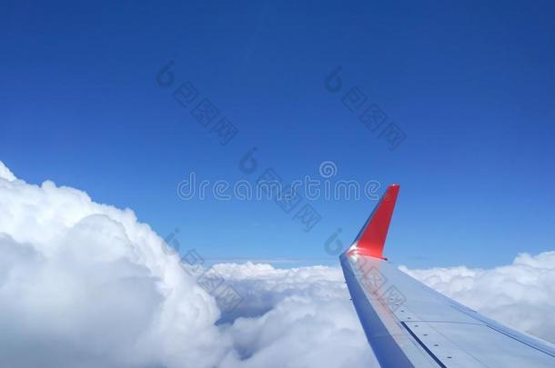 翅膀关于飞机飞行的在上面指已提到的人云从窗