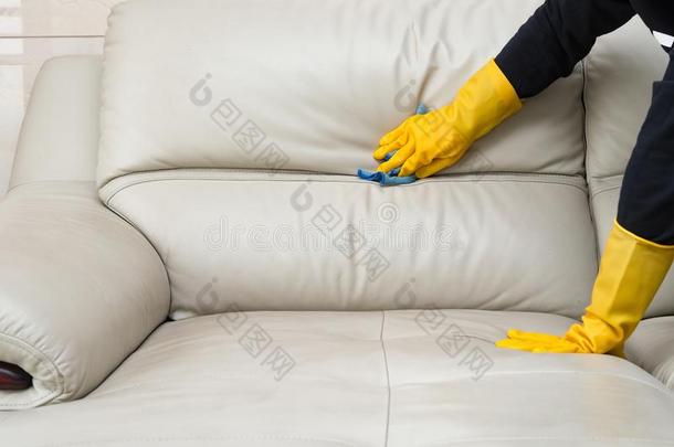 清洁皮沙发
