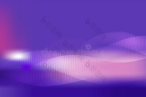 紫色的运动数字的抽象的波形矢量背景