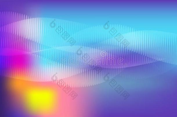 蓝色和紫色的运动数字的抽象的波形矢量后台