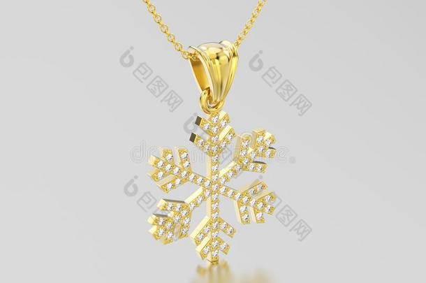 3英语字母表中的第四个字母说明黄色的金钻石雪花项链和链子