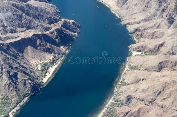 美国科罗拉多州河采用指已提到的人宏大的峡谷看见从一直升机