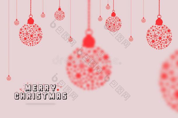 愉快的圣诞节招呼卡片字体设计说明背