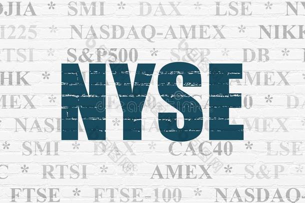 股份交易索引观念:NewYorkStockExchange纽约证券交易所向墙背景