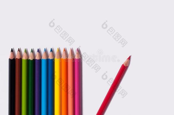 颜色铅笔采用垛把除外红色的