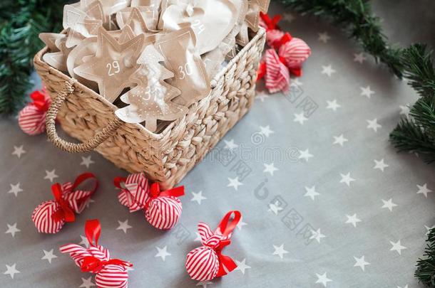 圣诞节牛皮纸纸包装材料现在复制品空间.12月31.