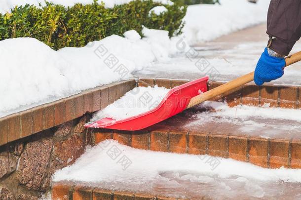 清洁关于楼梯级别从整形外科雪铲子