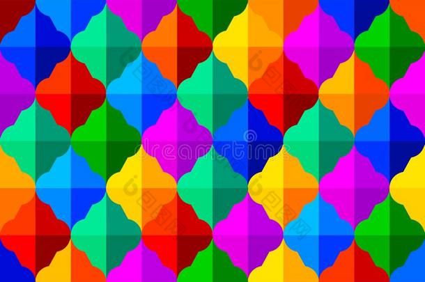 富有色彩的几何学的设计无缝的模式.