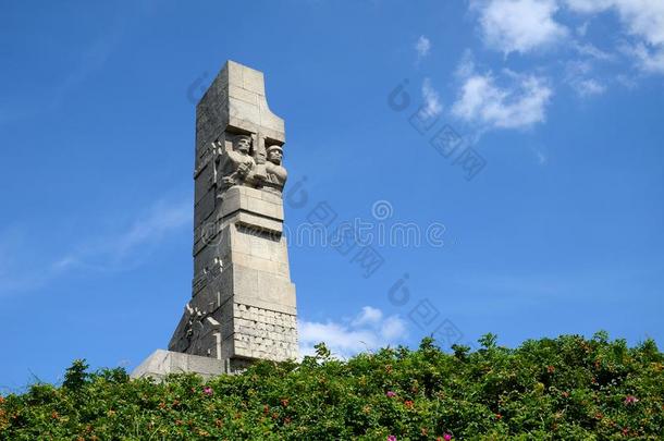 纪念碑关于指已提到的人海岸防御者在Westerpl在te