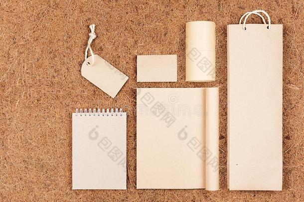 样板关于空白的牛皮纸回收利用纸包装和文具