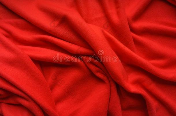红色的织物羊毛,波浪,布料及服装业或所经售的货物.美丽的纺织品背景幕布.