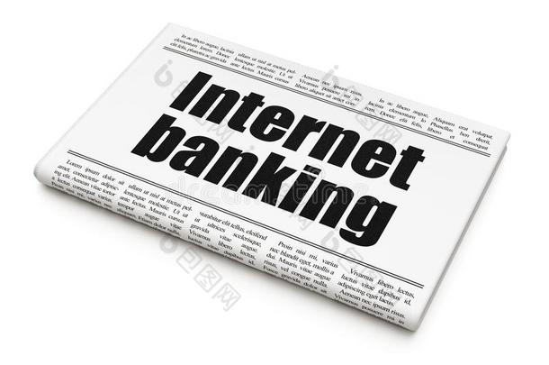 钱观念:报纸大字标题互联网银行业务