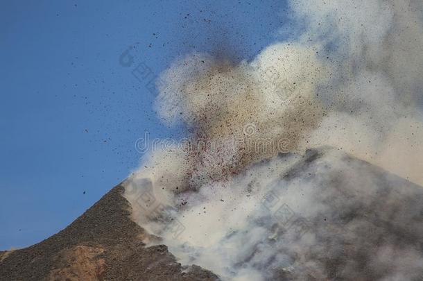 场面富丽的火山<strong>酒</strong>精灯<strong>煮</strong>水器喷发,西西里岛,意大利