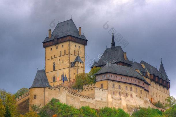 卡尔斯特恩城堡/卡尔Å¡采恩城堡/,捷克人共和国-秋英语字母表的第16个字母