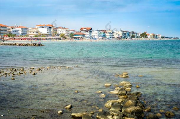 帕拉利亚卡泰里尼海滩看法采用希腊.完美的夏命运