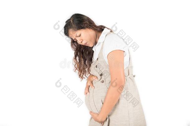 怀孕的女人aux.用以构成完成式及完成式的不定式痛苦胃