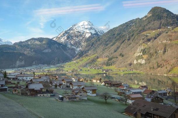 来自瑞士的风景同样地看从登上皮拉图斯山