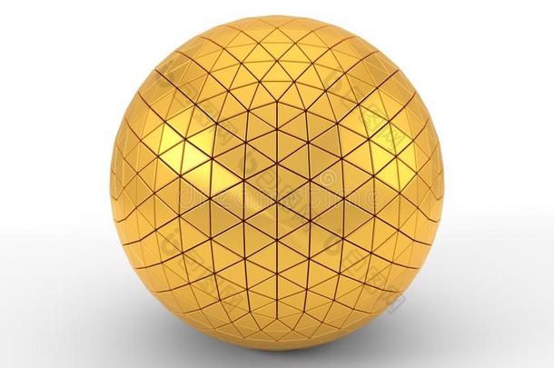 三角形镀金的金色的球.3英语字母表中的第四个字母说明