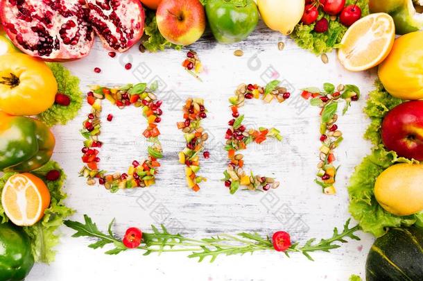单词日常饮食是（be的三单形式使从<strong>水果味</strong>和蔬菜.健康的严格的素食主义者日常饮食