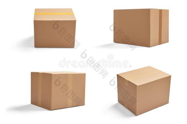 盒包装传送卡纸板尤指装食品或液体的)硬纸盒