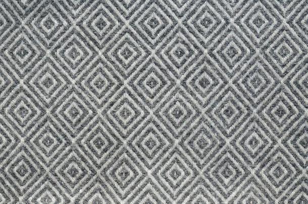 羊毛制的织物质地关-在上面.灰色对比钻石模式