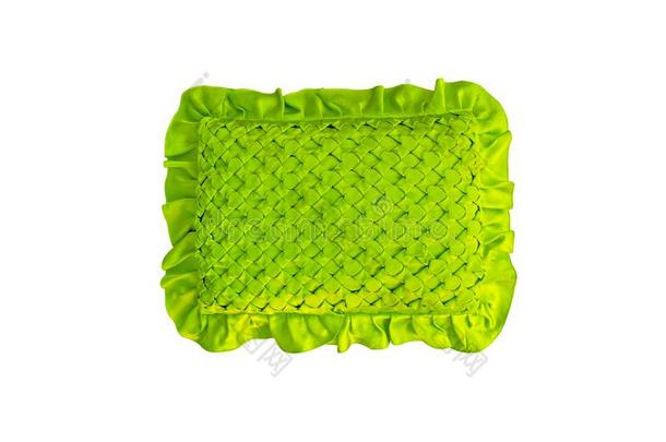 有条纹的枕头泰国,绿色的枕头模式手工做的