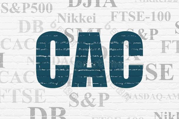 股份交易索引观念:cac公司向墙背景