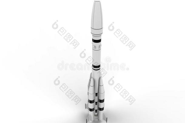 空间火箭-垂直的位置