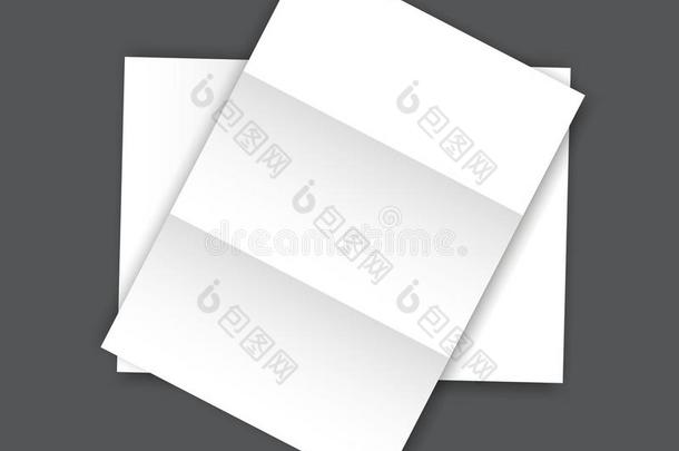 空白的折叠的纸页空白的一4假雷达