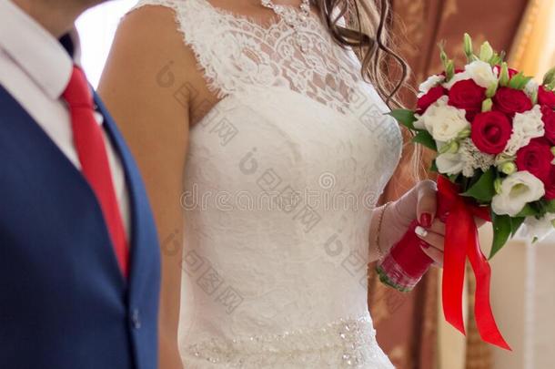 新娘和使整洁佃户租种的土地婚礼花束