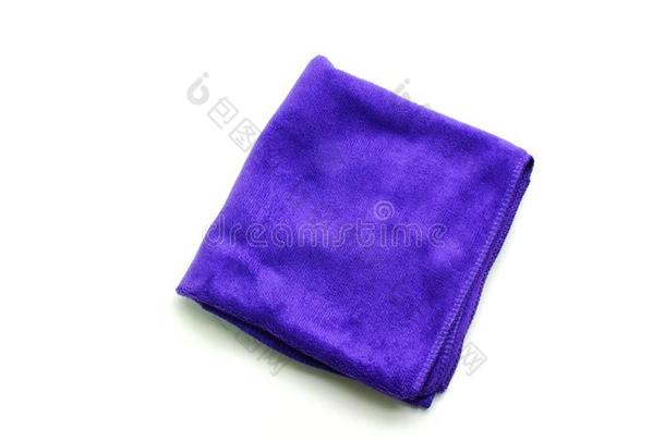 紫色的微型计算机<strong>光纤</strong>毛巾向白色的背景