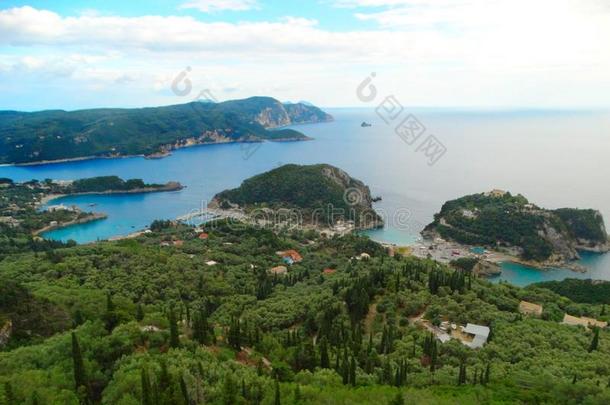 古克司特里察蓝色<strong>污水池</strong>海岸风景爱奥尼亚的海向科孚岛