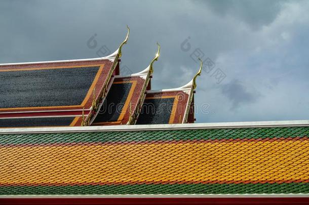 泰国或高棉的佛教寺或僧院photographer摄影师采用扇形棕榈细纤维泰国