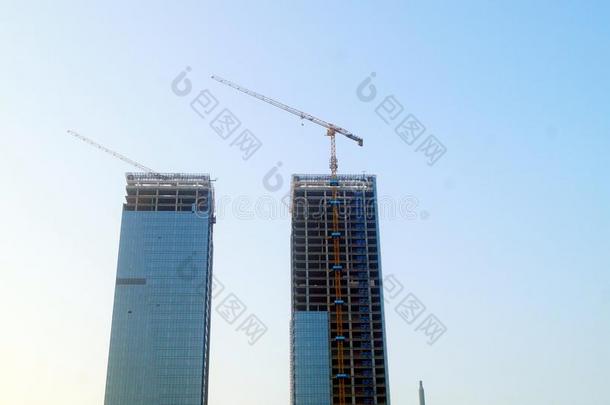 深圳,中国:建筑学的风景关于宝安海滨市场