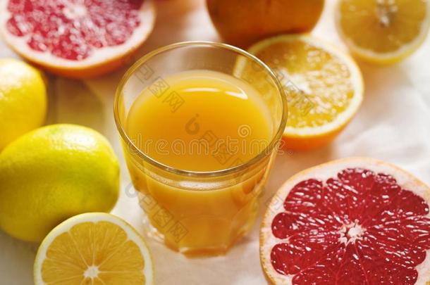 柑橘属果树果汁和成果图形打印,柠檬和桔子向一光b一