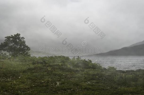 风景向指已提到的人路从Lochinver向德内斯