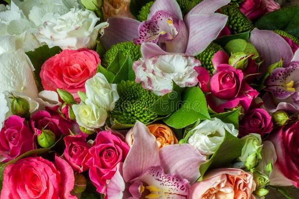 美丽的花束关于花准备好的为指已提到的人大的婚礼典礼