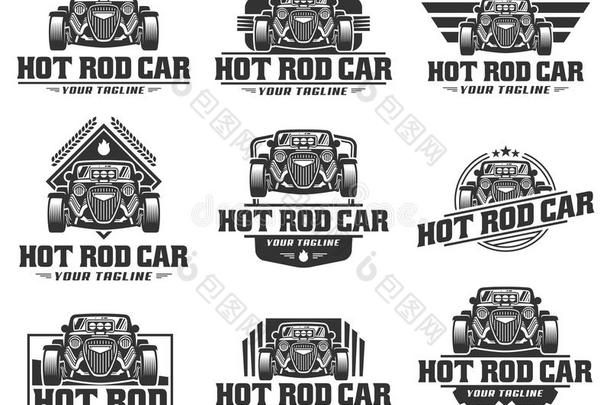 热的杆汽车标识,热的杆矢量象征,矢量热的杆汽车标识