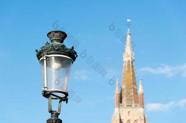 大街灯笼<strong>向历史</strong>的中心关于=Bruges,比利时