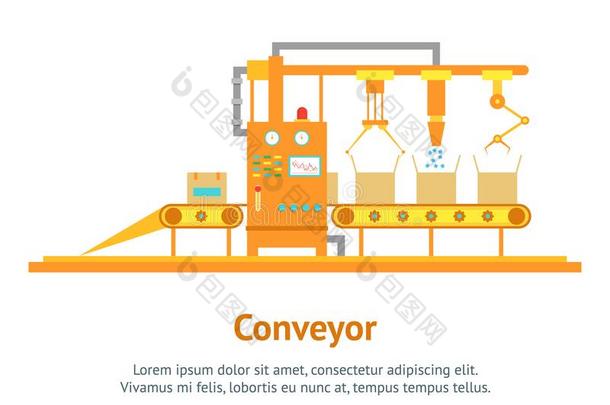 运<strong>送</strong>者机器<strong>充</strong>分地自动的生产线条卡片海报.Venezuela委内瑞拉