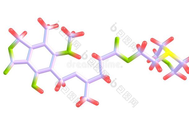 麦考酚醛酸味的分子的结构隔离的向白色的