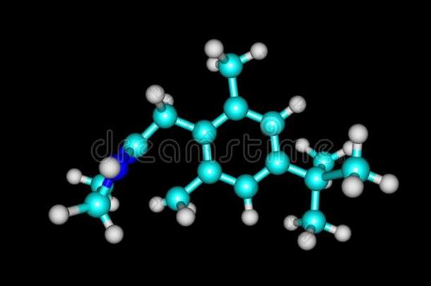 二甲基咪唑啉分子的结构隔离的向黑的