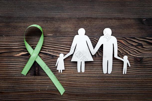 绿色的带为莱姆病疾病,肾癌症,机构捐赠离开