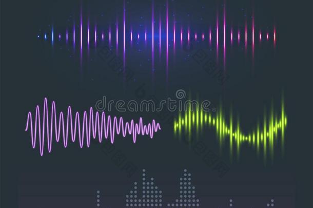 矢量数字的音乐追平比分的得分听觉的波设计样板听觉的